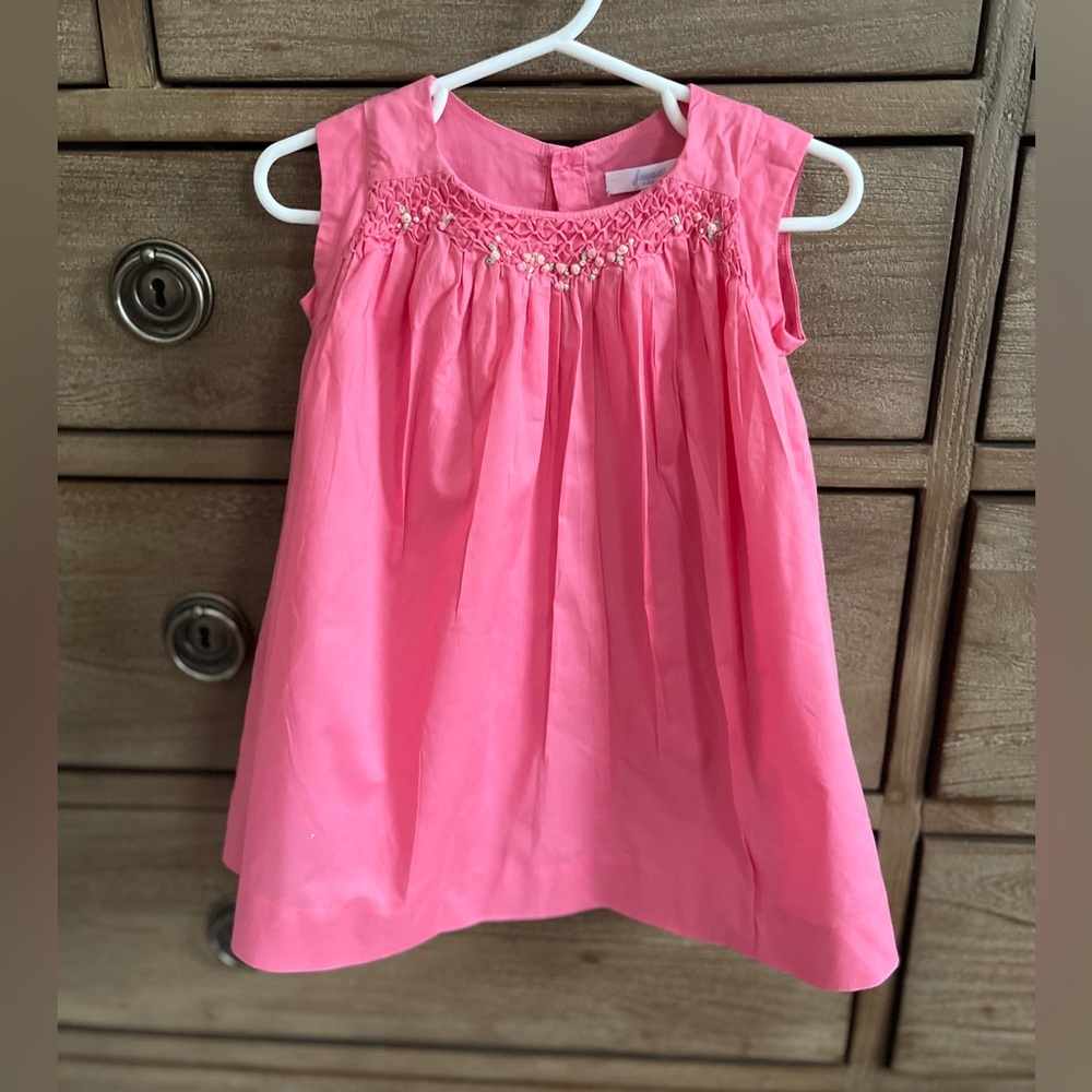 Jacadi Coral Dress with Floral Details 18M